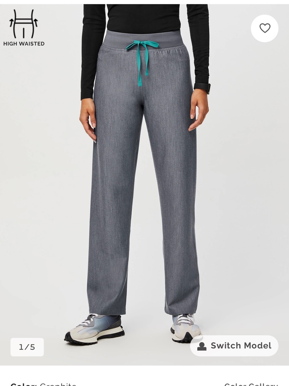 FIGS scrub pants in Graphite
